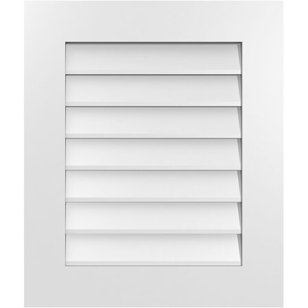 Ekena Millwork Vertical Surface Mount PVC Gable Vent: Non-Functional, w/ 3-1/2"W x 1"P Standard Frame, 22"W x 26"H GVPVE22X2601SN